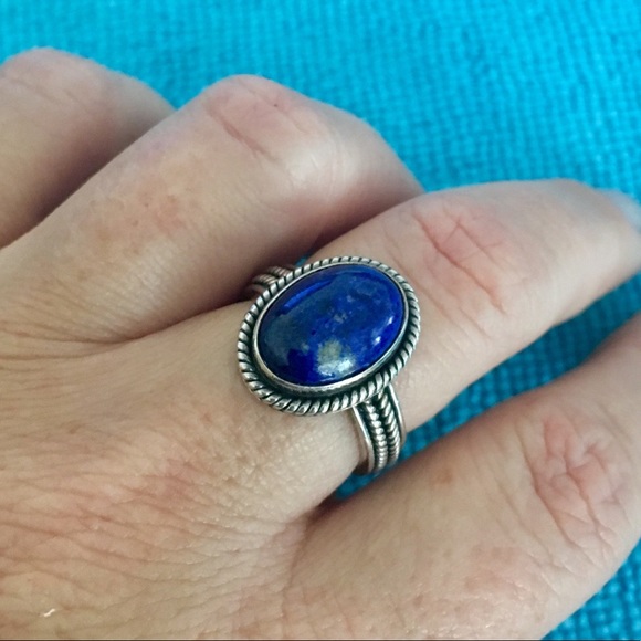 Artisan Crafted Sterling Silver Lapis Ring - Picture 2 of 8